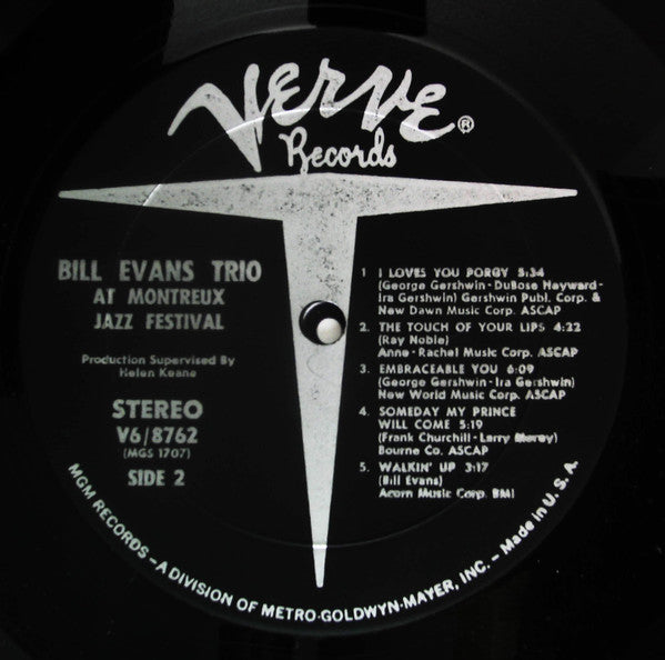 Bill Evans : At The Montreux Jazz Festival (LP, Album)