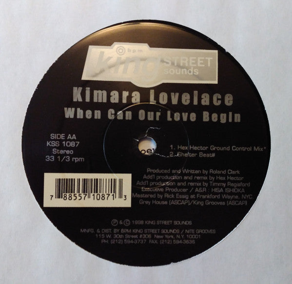 Kimara Lovelace : When Can Our Love Begin (12")