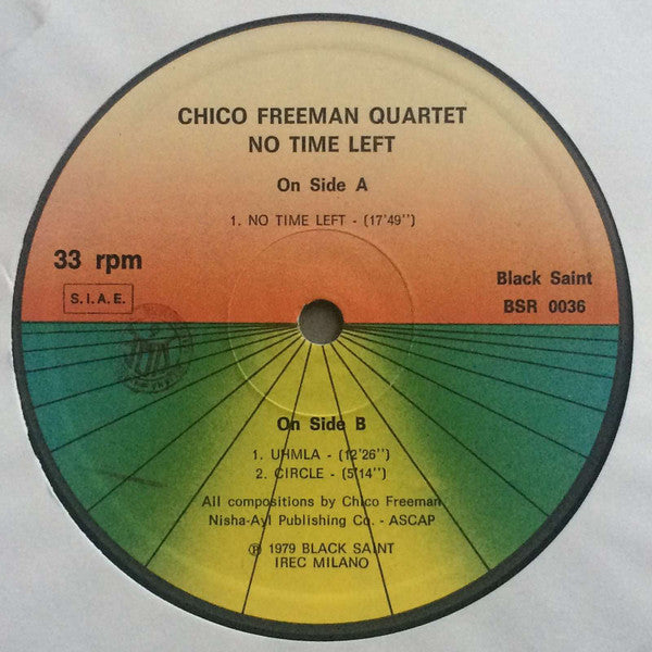 Chico Freeman Quartet : No Time Left (LP, Album)