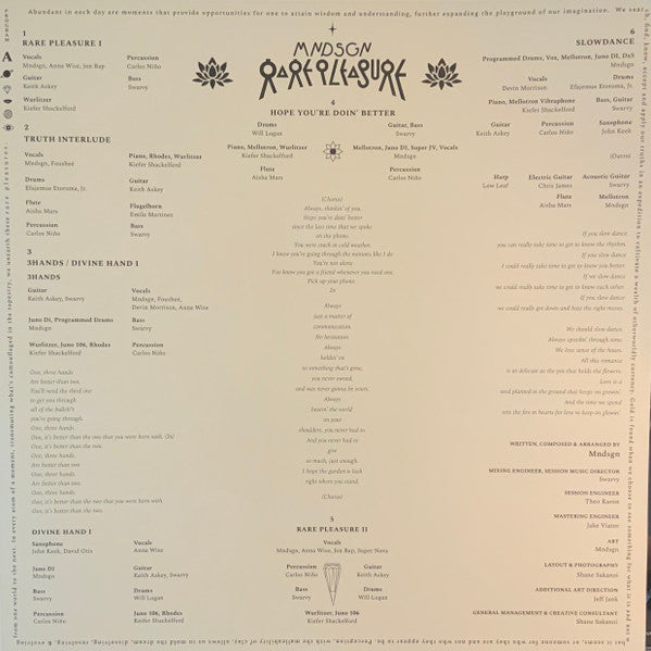 mndsgn : Rare Pleasure (LP, Album, Yel)