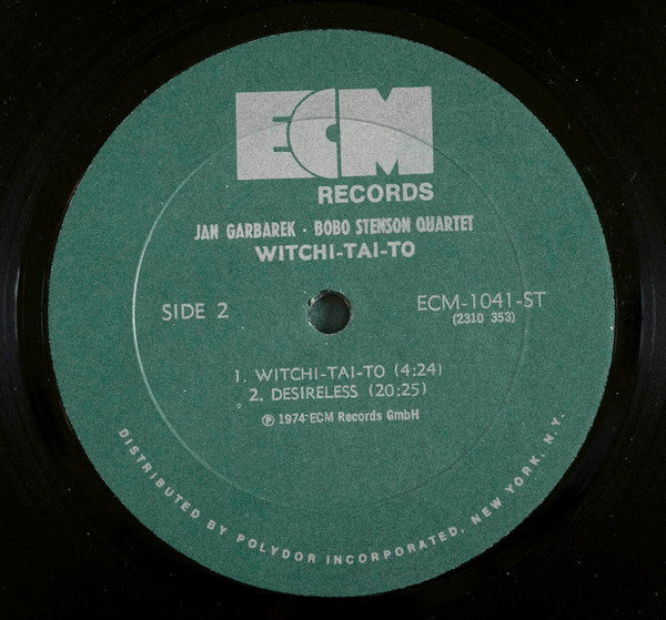 Jan Garbarek - Bobo Stenson Quartet : Witchi-Tai-To (LP, Album)