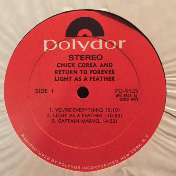 Chick Corea & Return To Forever : Light As A Feather (LP, Album)