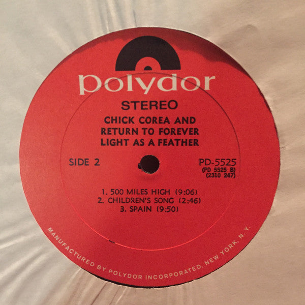 Chick Corea & Return To Forever : Light As A Feather (LP, Album)