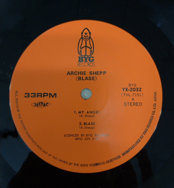 Archie Shepp : Blasé (LP, Album, RE)