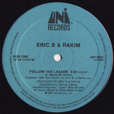 Eric B. & Rakim : Follow The Leader (12")