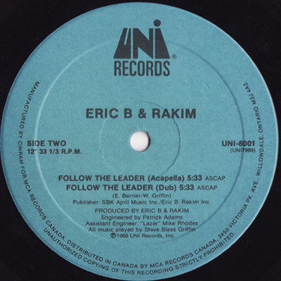 Eric B. & Rakim : Follow The Leader (12")