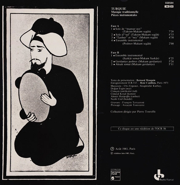 Various : Turquie Musique Traditionnelle - Pièces Instrumentales (LP, RE, Gat)