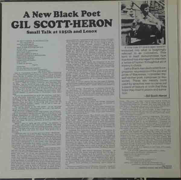 Gil Scott-Heron : Small Talk At 125th And Lenox (LP, Album, RE)