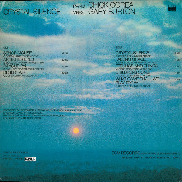 Gary Burton / Chick Corea : Crystal Silence (LP, Album)