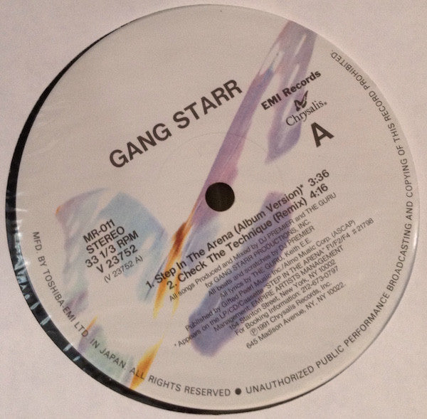 Gang Starr : Step In The Arena (12", RE)