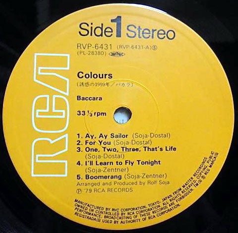 Baccara : Colours (LP, Album)