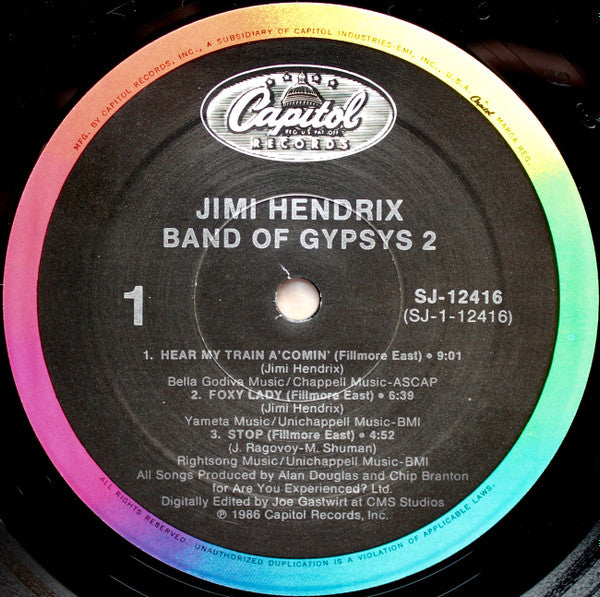 Jimi Hendrix : Band Of Gypsys 2 (LP, Album, Rai)