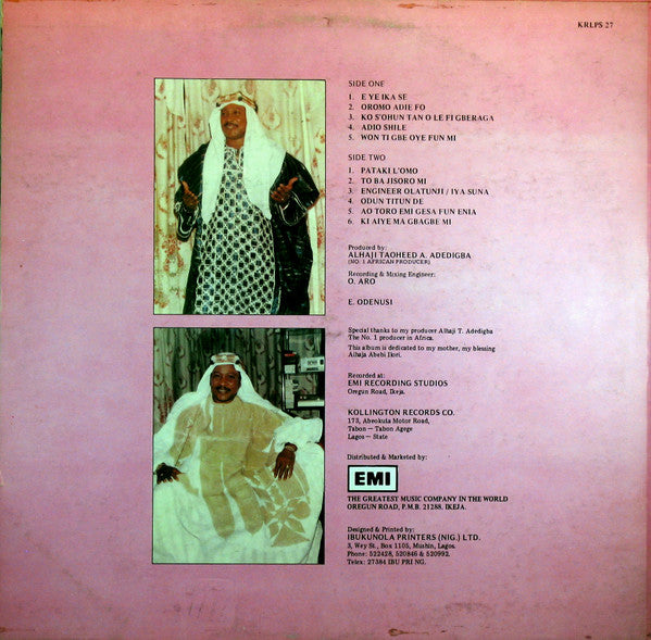 Alhaji (Chief) Prof. Kollington Ayinla And His Fuji '78 Organisation* : Blessing (LP, Album)