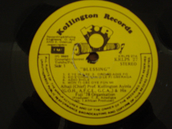 Alhaji (Chief) Prof. Kollington Ayinla And His Fuji '78 Organisation* : Blessing (LP, Album)