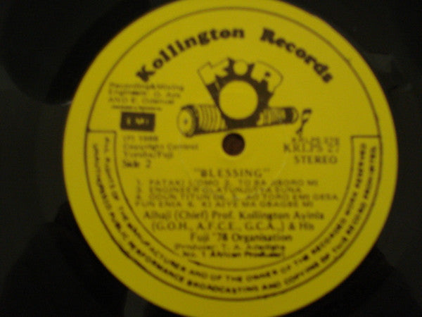Alhaji (Chief) Prof. Kollington Ayinla And His Fuji '78 Organisation* : Blessing (LP, Album)