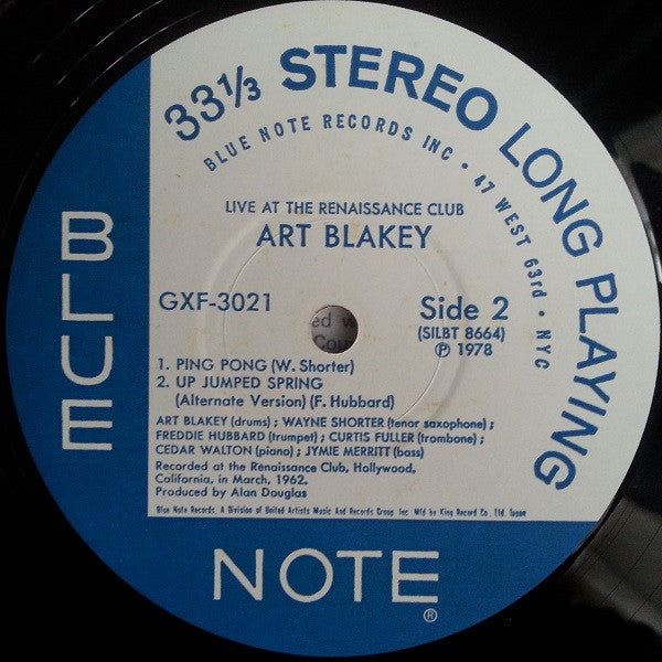 Art Blakey : Live At The Renaissance Club (LP, Album, Ltd)