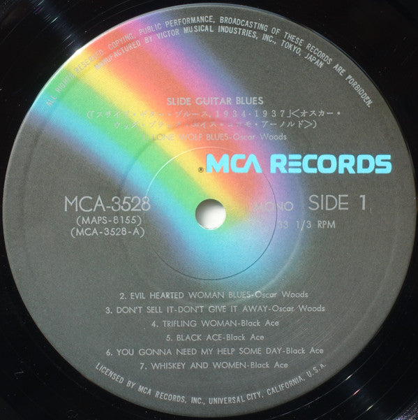 Various : Slide Guitar Blues 1934-1937 (LP, Comp, Mono)