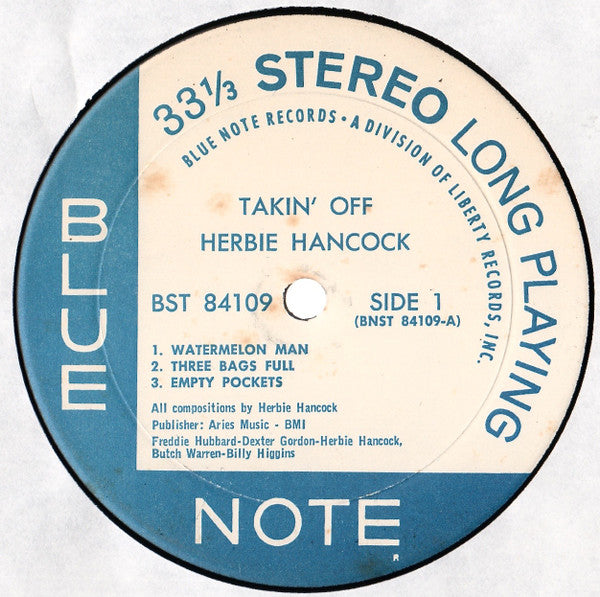 Herbie Hancock : Takin' Off (LP, Album, RE)