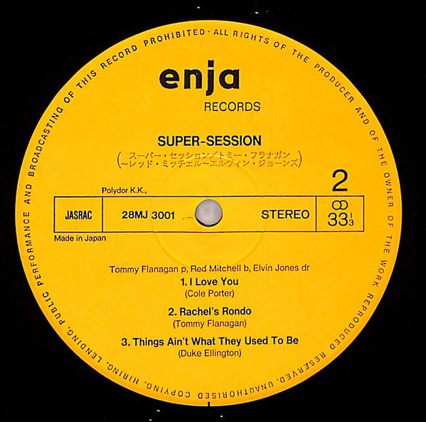 Tommy Flanagan, Red Mitchell, Elvin Jones : Super-Session (LP, Album)