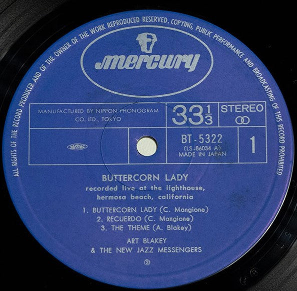 Art Blakey & The Jazz Messengers : Buttercorn Lady (LP, Album, RE)