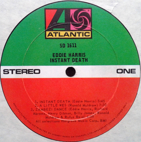 Eddie Harris : Instant Death (LP, Album)
