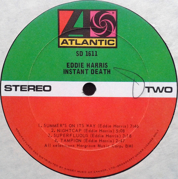 Eddie Harris : Instant Death (LP, Album)