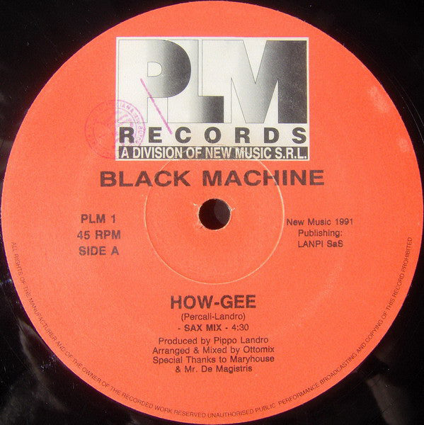 Black Machine : How-Gee (12", Maxi)