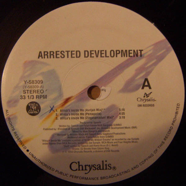 Arrested Development : Africa's Inside Me (12")