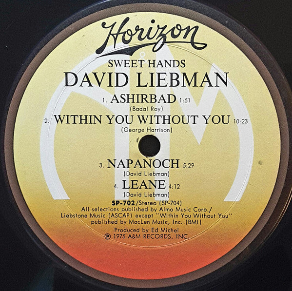 David Liebman : Sweet Hands (LP, Album, Gat)