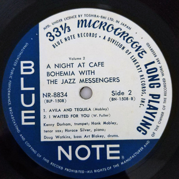 Art Blakey & The Jazz Messengers : At The Cafe Bohemia Volume 2 (LP, Album, Mono, RE)