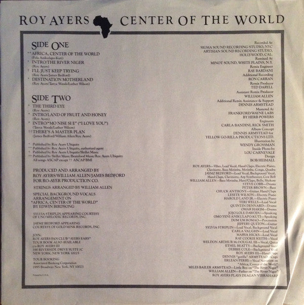 Roy Ayers : Africa, Center Of The World (LP, Album, Hau)