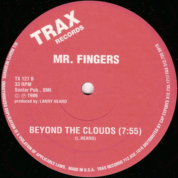 Mr. Fingers : Washing Machine (12", RE, Bar)