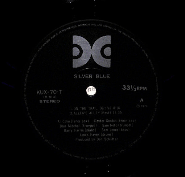 Al Cohn, Dexter Gordon, Barry Harris (2), Louis Hayes, Sam Jones, Blue Mitchell, Sam Noto : Silver Blue (LP, Album)