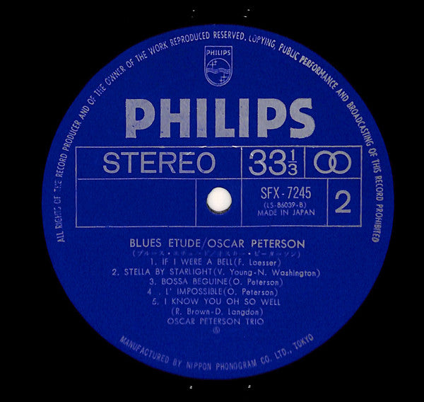 Oscar Peterson : Blues Etude (LP, Album, RE)