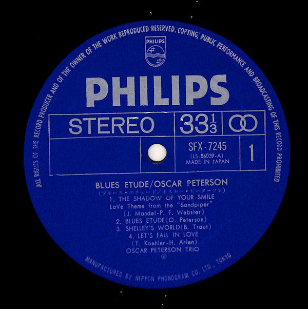 Oscar Peterson : Blues Etude (LP, Album, RE)