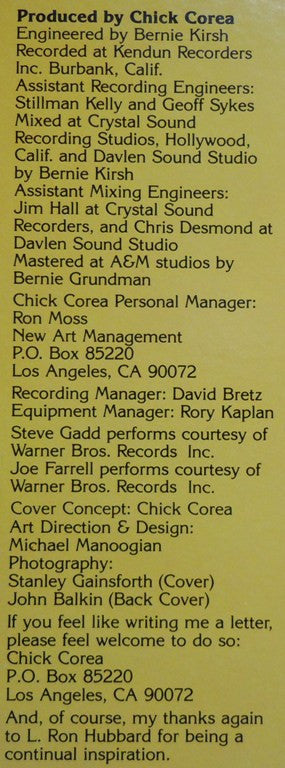 Chick Corea : Friends (LP, Album, PRC)