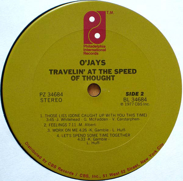 The O'Jays : Travelin' At The Speed Of Thought (LP, Album, Gat)