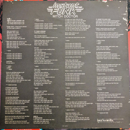 Instant Funk : Witch Doctor (LP, Album)