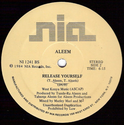 Aleem : Release Yourself (12")