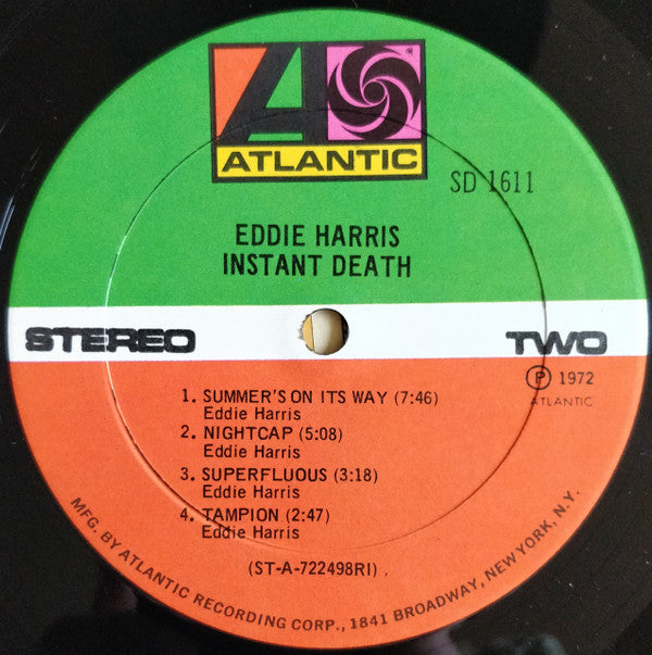 Eddie Harris : Instant Death (LP, Album, RI )