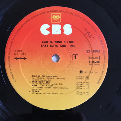 Earth, Wind & Fire : Last Days And Time (LP, Album, RE, Gat)