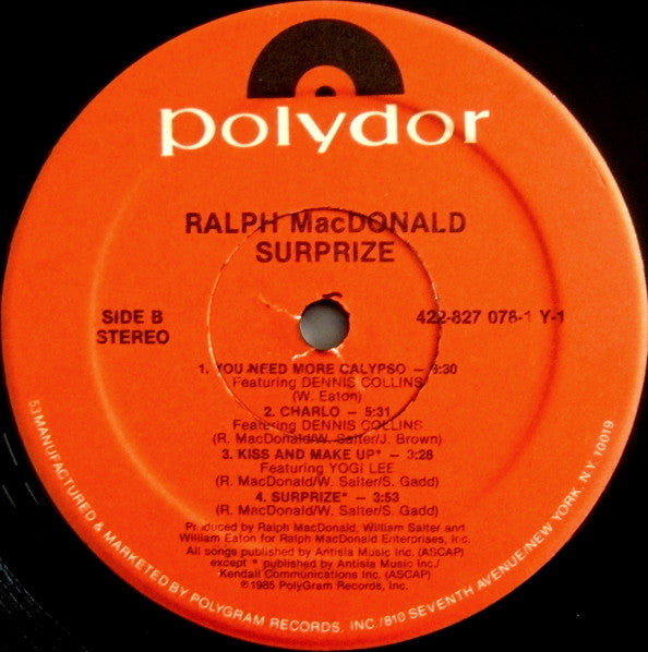 Ralph MacDonald : Surprize (LP, Album)