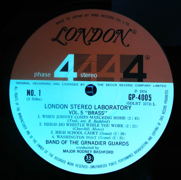Bob Sharples : London Stereo Laboratory, Vol.5 - Brass (LP, Comp)