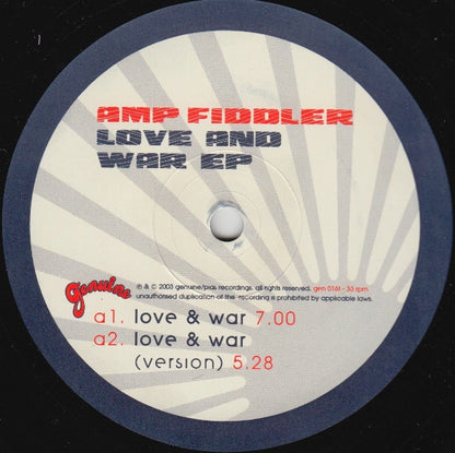 Amp Fiddler : Love And War EP (12", EP)