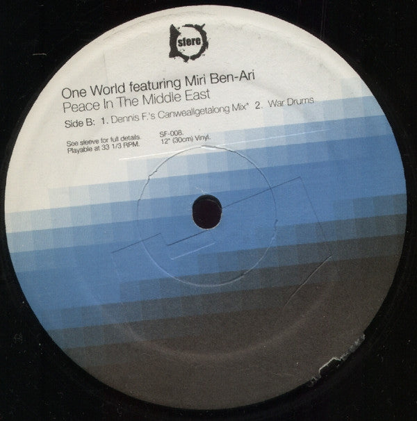 One World (2) Featuring Miri Ben-Ari : Peace In The Middle East (12")