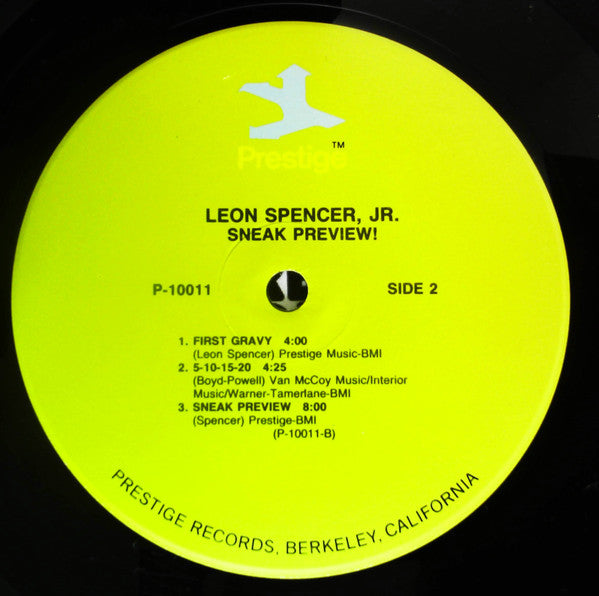 Leon Spencer, Jr. : Sneak Preview (LP, Album, RE)