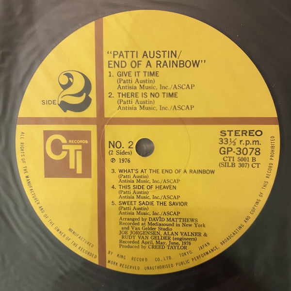 Patti Austin : End Of A Rainbow (LP, Album)