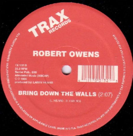 Robert Owens : Bring Down The Walls (12", RE)