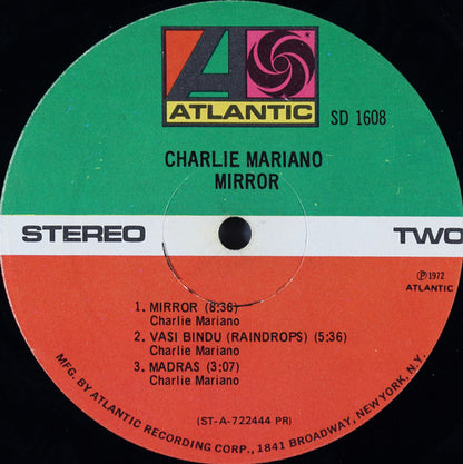 Charlie Mariano : Mirror (LP, Album, PR )