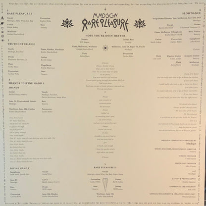 mndsgn : Rare Pleasure (LP, Album, Yel)